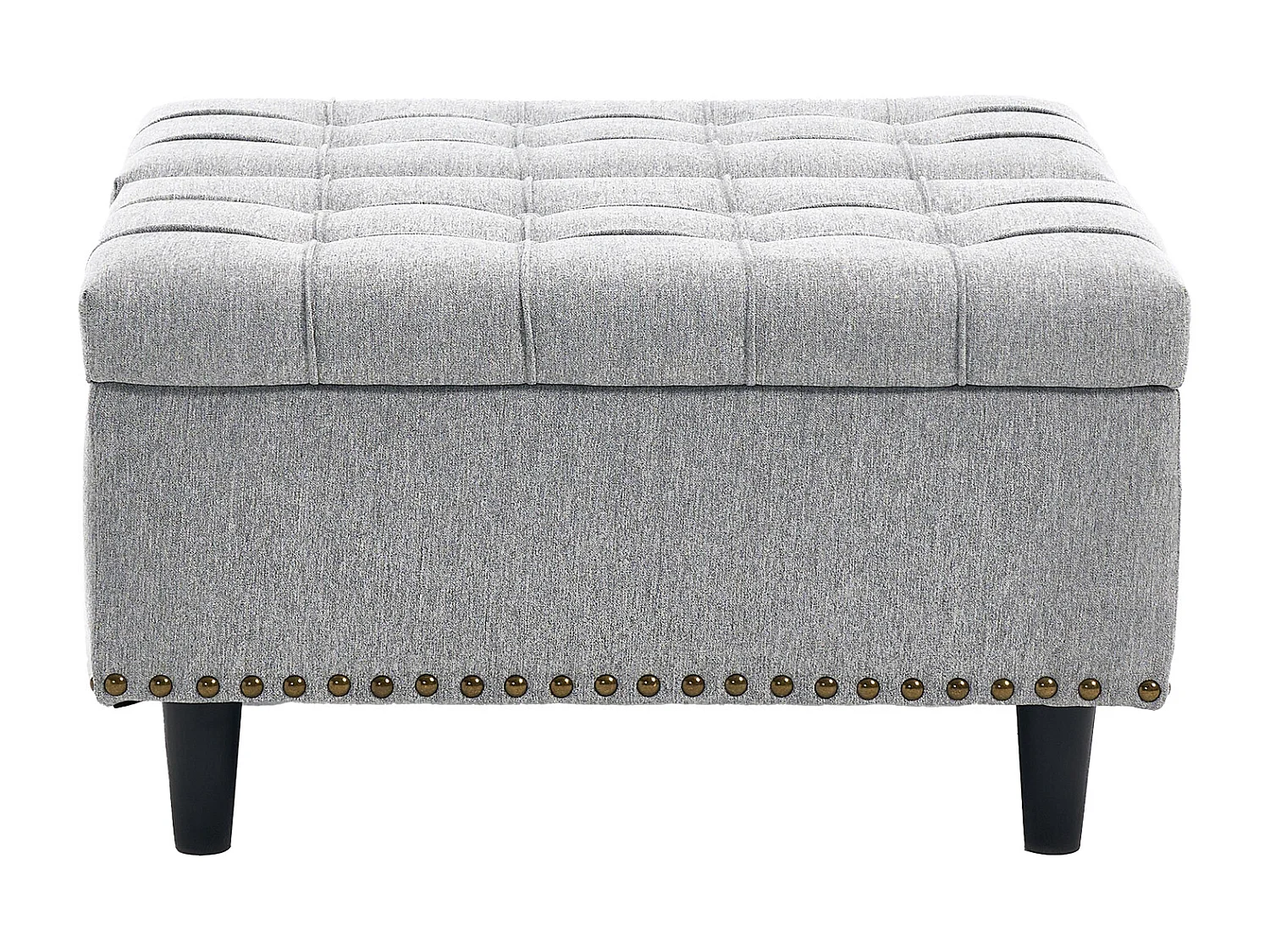 Chaise carrée avec rangement - Banc avec espace de rangement - PU gris