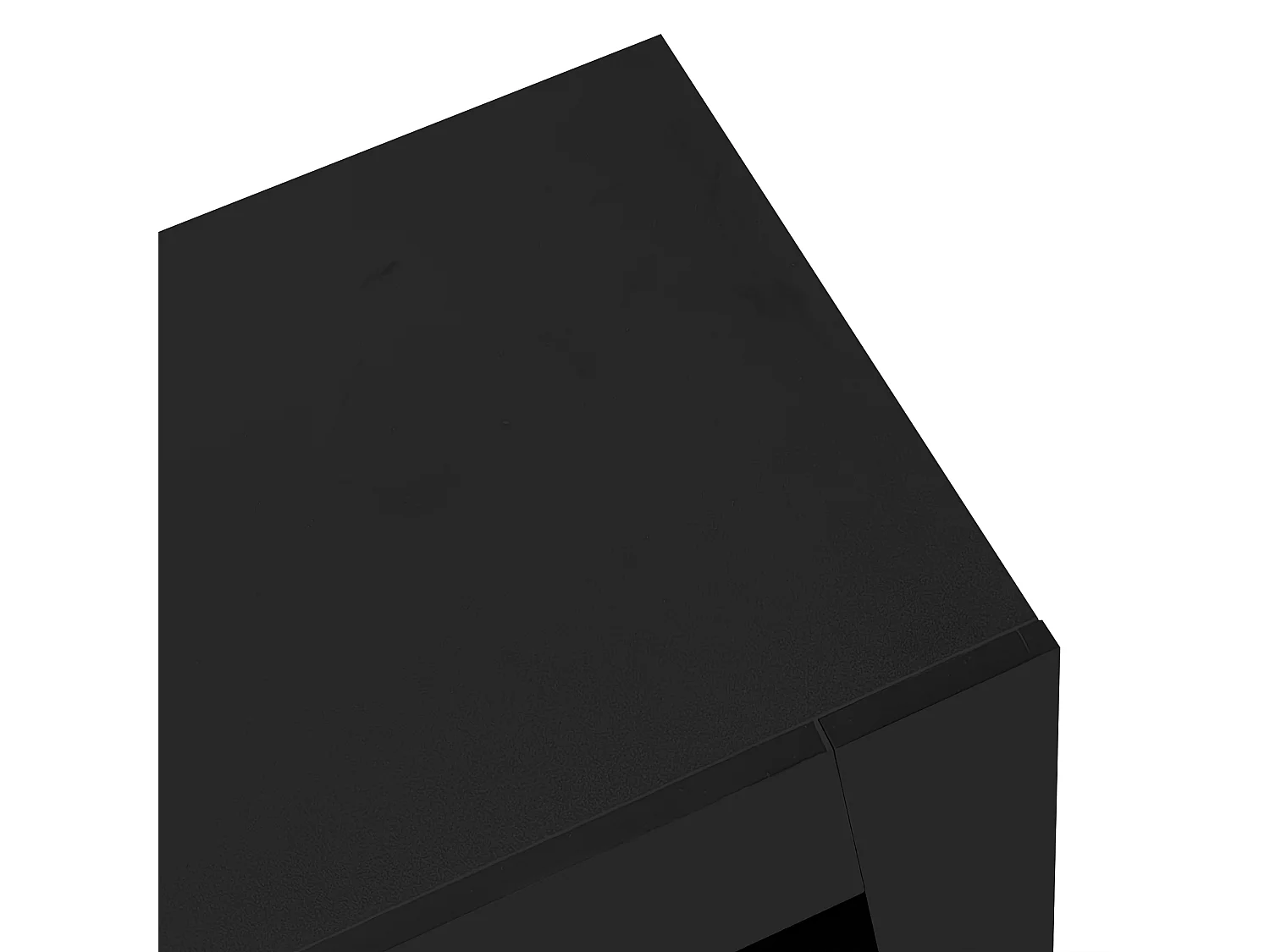 Buffet noir brillant – Buffet avec 1 porte et 6 compartiments de rangement ouverts – etagères et portes en verre