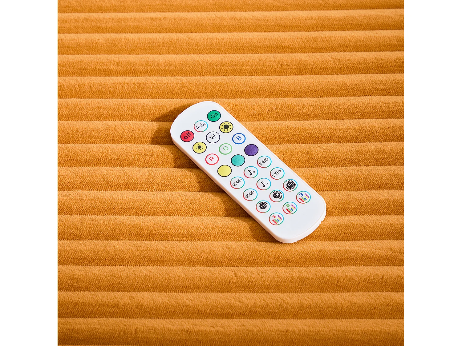 Gele 1-zitsbank - Relaxfauteuil met bekerhouders aan de zijkant en USB-oplaadpoort - LED-sfeerverlichting