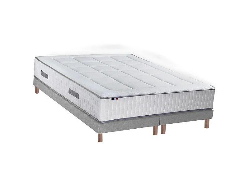 Ensemble matelas Ressorts 7 zones H28cm + sommier PALACIO 2 FABRICATION FRANCAISE Dimensions - 2x80 x 200 cm