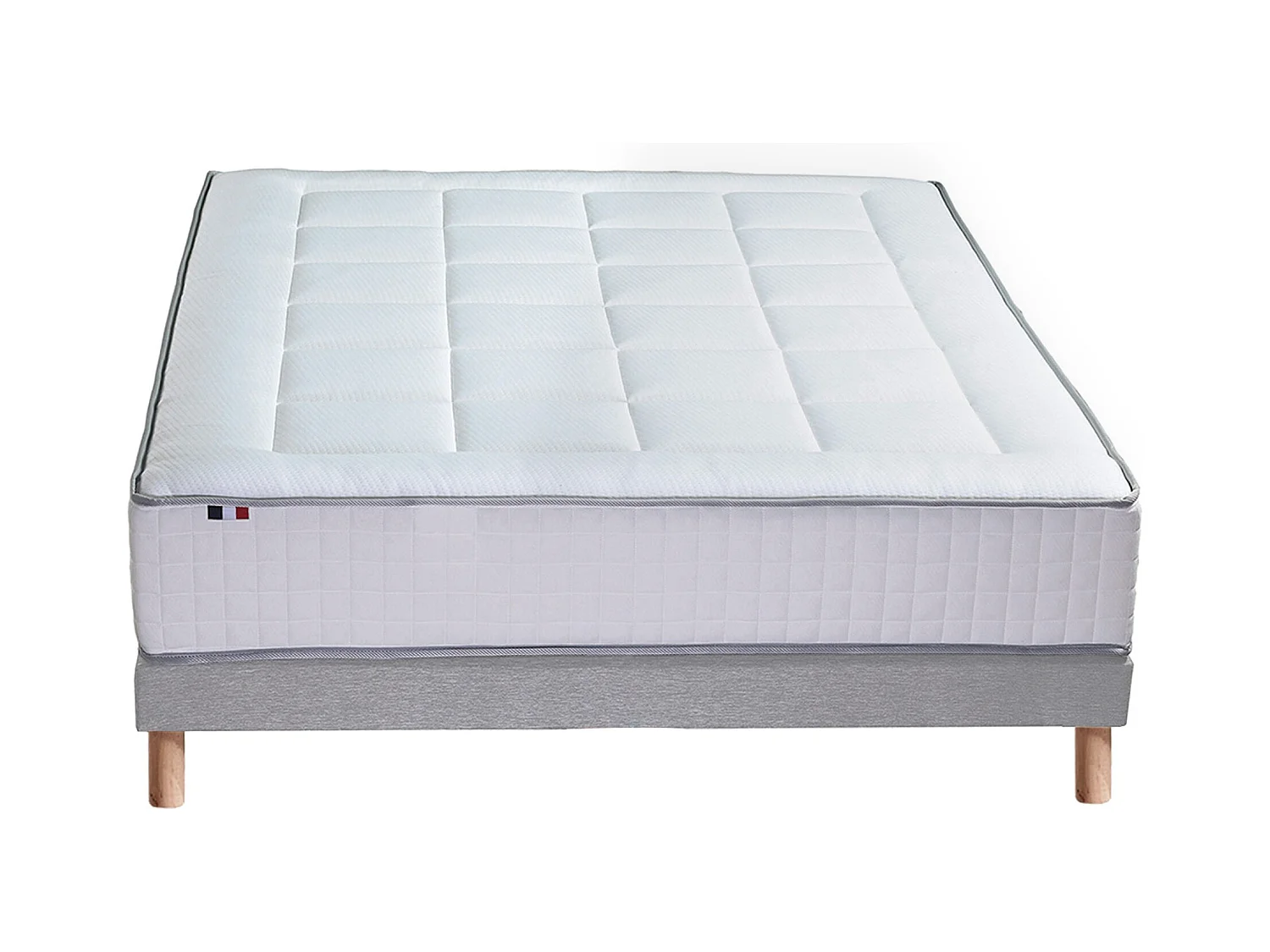 Ensemble matelas Ressorts 7 zones H28cm + sommier PALACIO 2 FABRICATION FRANCAISE Dimensions - 140 x 190 cm