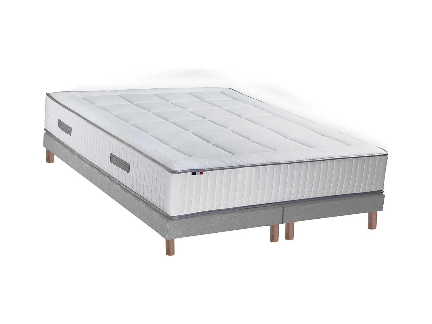 Ensemble matelas Ressorts 7 zones H28cm + sommier PALACIO 2 FABRICATION FRANCAISE Dimensions - 2x90 x 200 cm