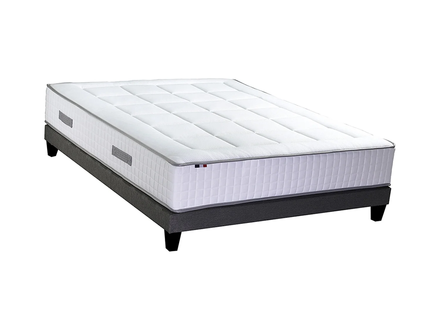 Ensemble matelas Ressorts 7 zones H28cm + sommier PALACIO FABRICATION FRANCAISE Dimensions - 140 x 190 cm