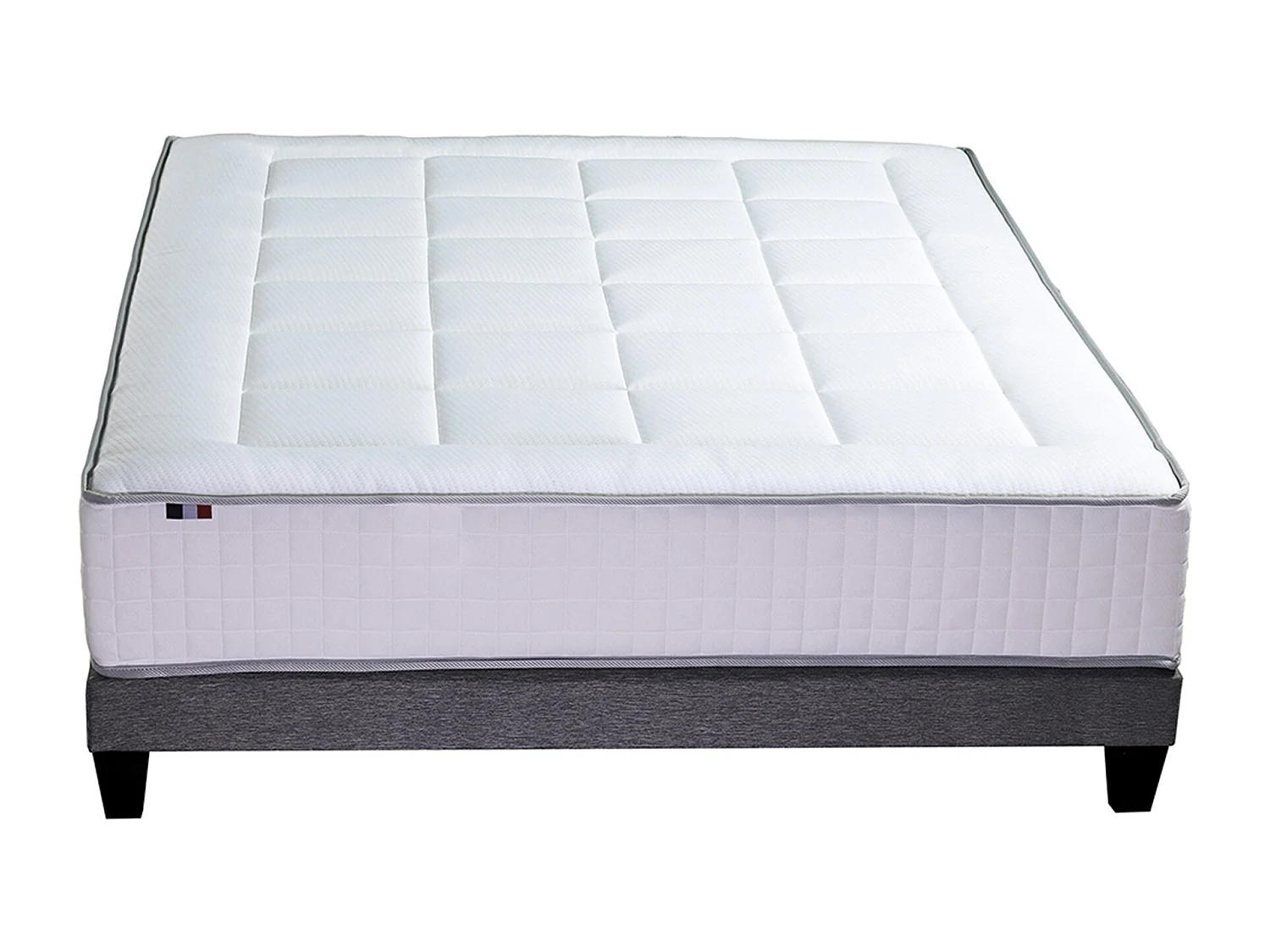Ensemble matelas Ressorts 7 zones H28cm + sommier PALACIO FABRICATION FRANCAISE Dimensions - 140 x 190 cm