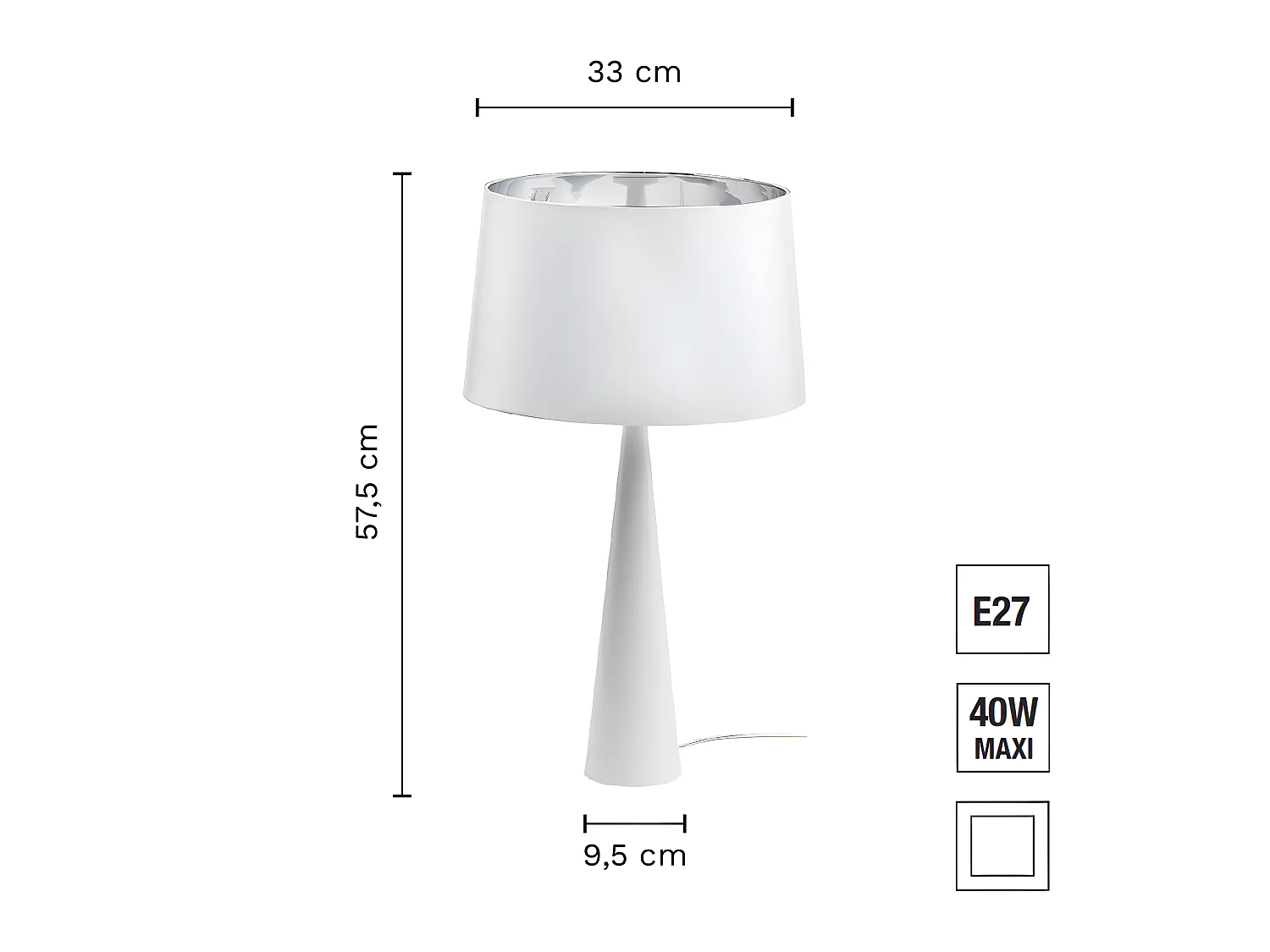 Lampe à poser TOTEM LT - blanc - TEMAHOME