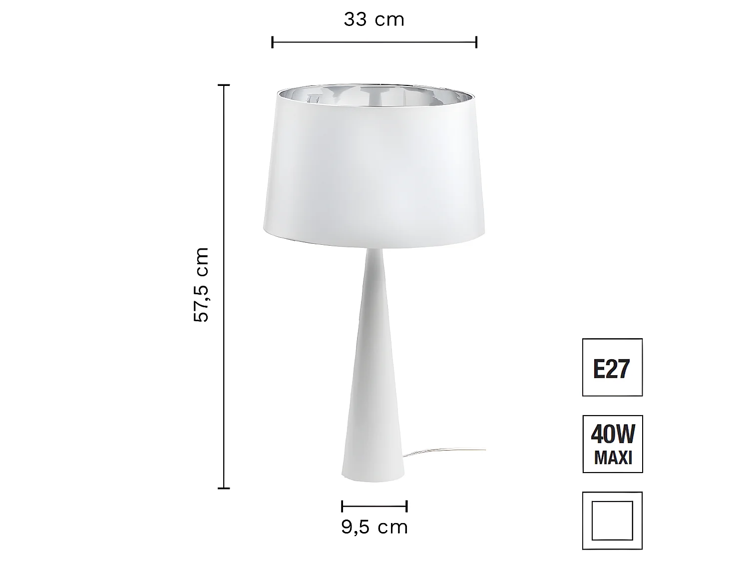 Lampe à poser TOTEM LT - blanc - TEMAHOME