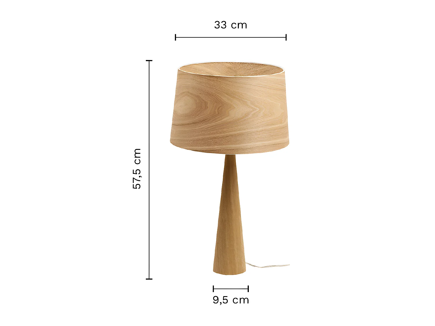 Lampe à poser TOTEM LT - bois naturel - TEMAHOME