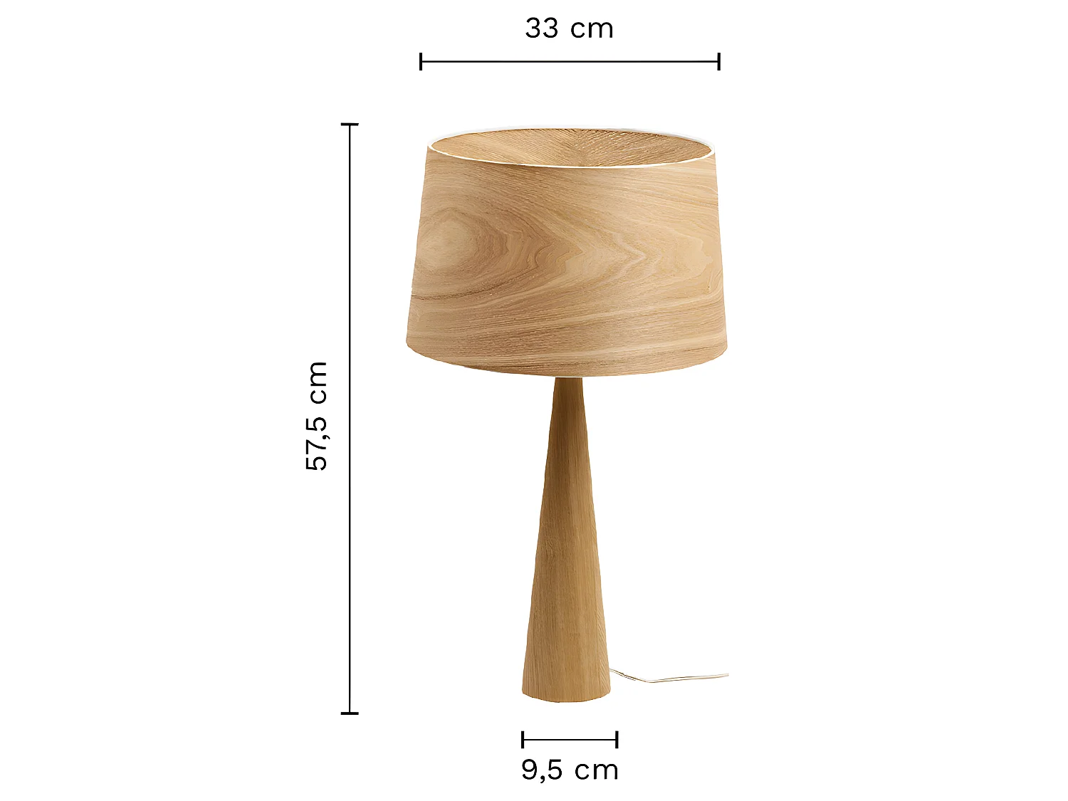 Lampe à poser TOTEM LT - bois naturel - TEMAHOME