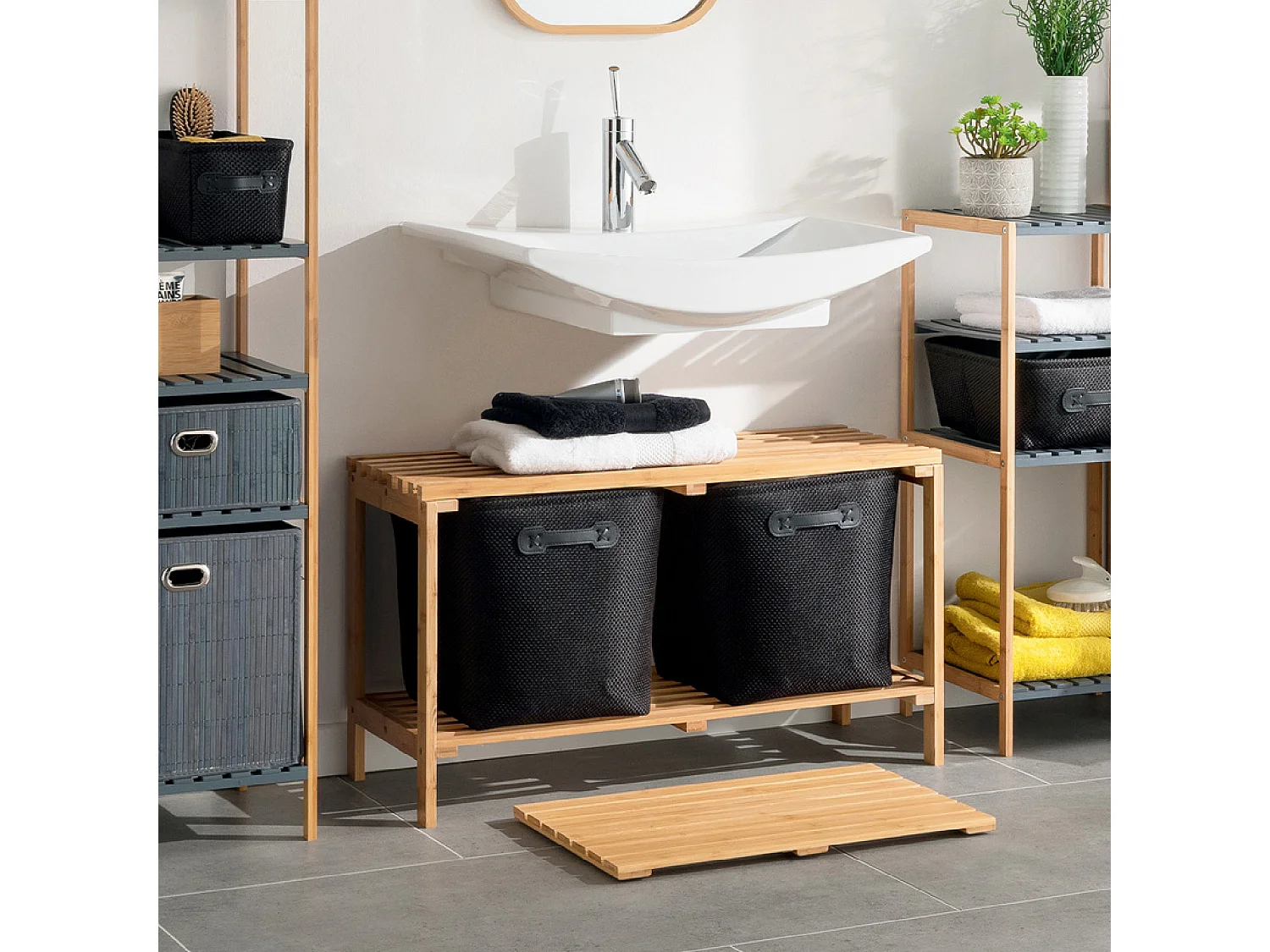 Tapis Caillebotis en bambou 53 x 36 cm