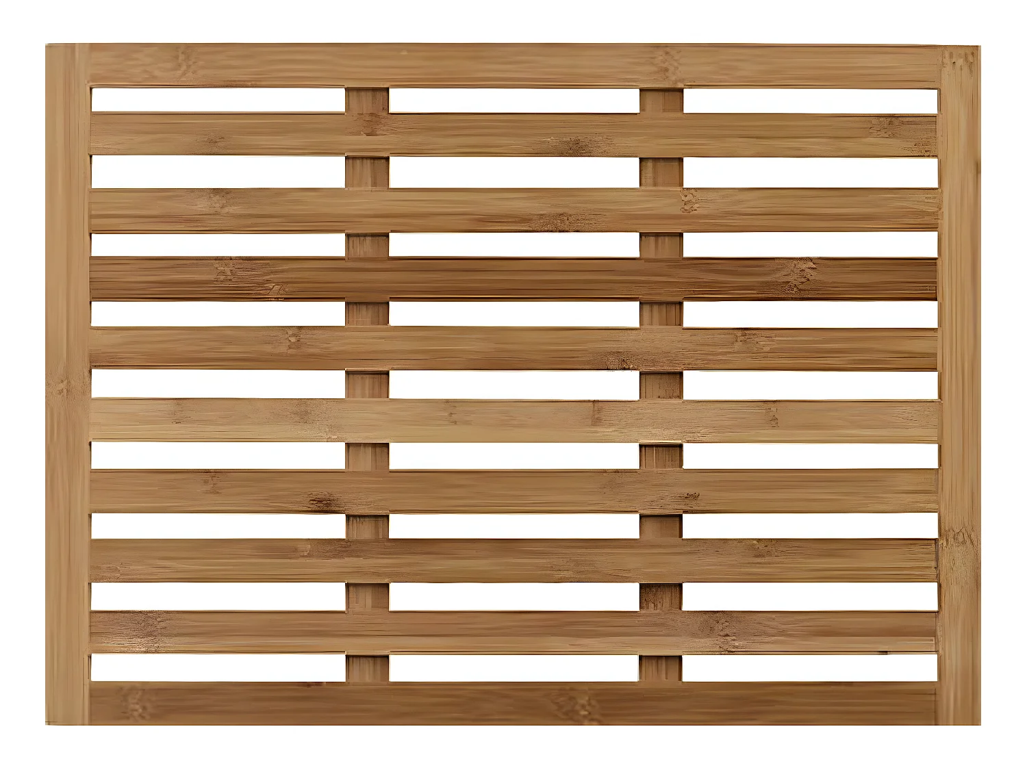Tapis Caillebotis en Bambou Naturel antidérapant 62 x 45 cm