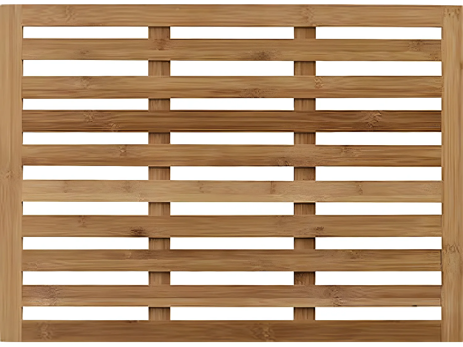 Tapis Caillebotis en Bambou Naturel antidérapant 62 x 45 cm