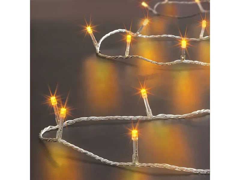 Guirlande Lumineuse Extérieur 50 mètres 500 LED Blanc chaud 8 jeux de lumière