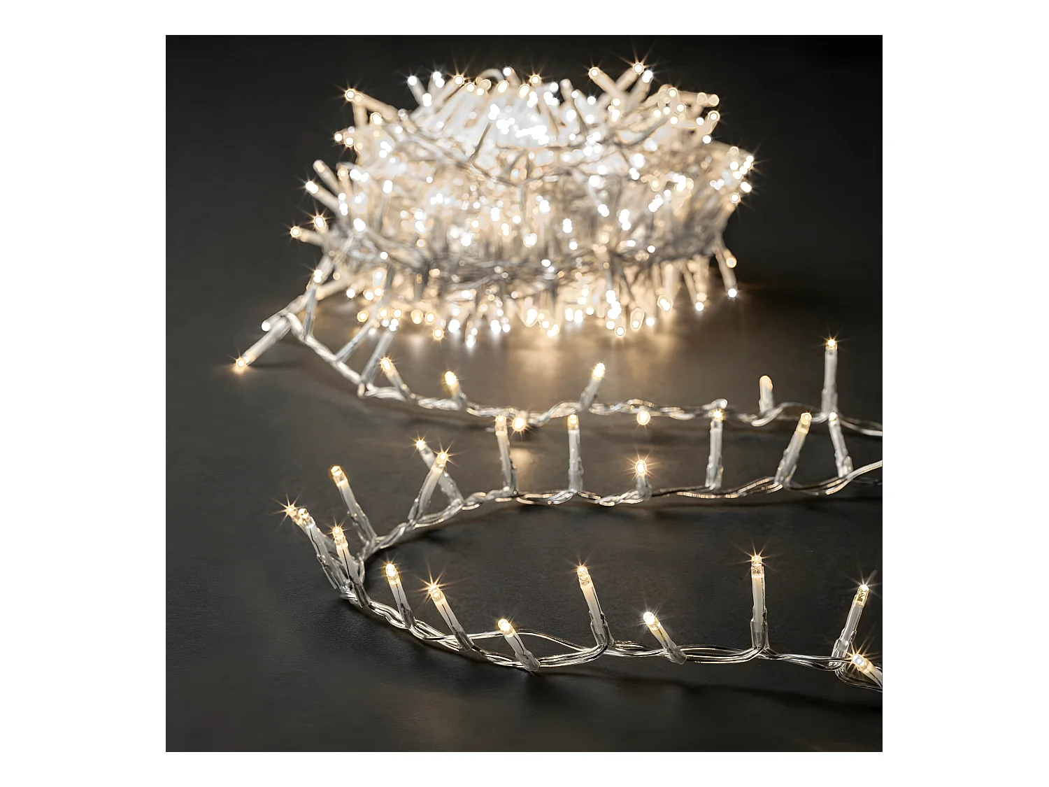 Guirlande Lumineuse Extérieur 12 m 500 LED Blanc chaud et 8 jeux de lumière