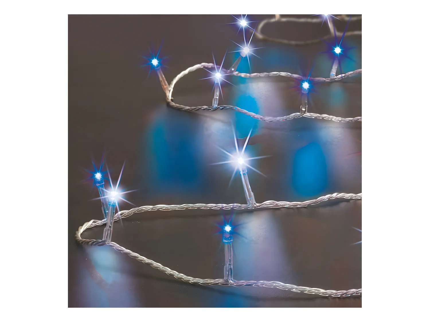 Guirlande Lumineuse Extérieur 30 m 300 LED Blanc froid et Bleu 8 jeux de lumière