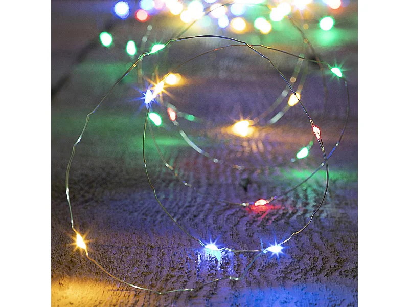 Guirlande Lumineuse Extérieur 20 m 200 MicroLED Multicolore 8 jeux de lumière