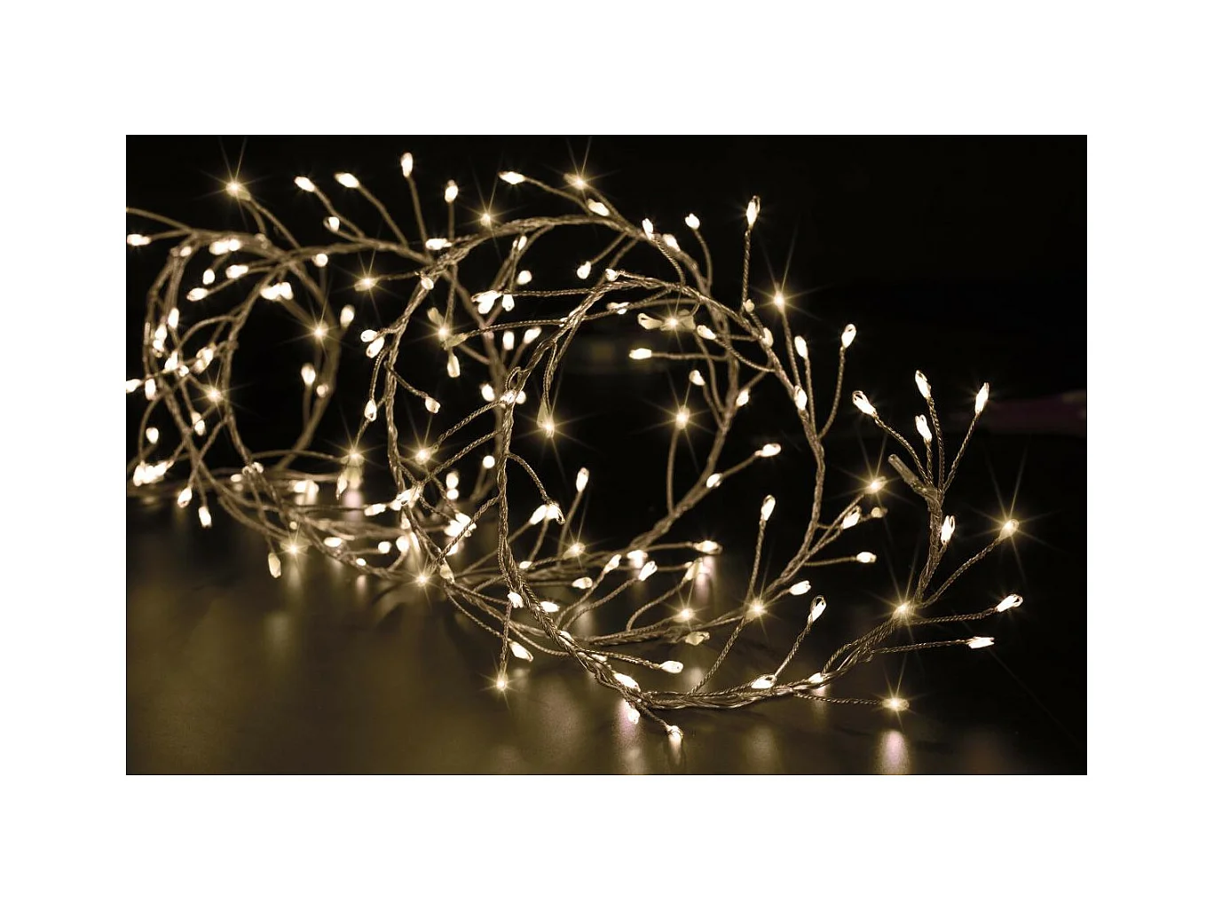 Guirlande lumineuse Boa 5 mètres 400 MicroLED Blanc chaud 8 Jeux de lumière