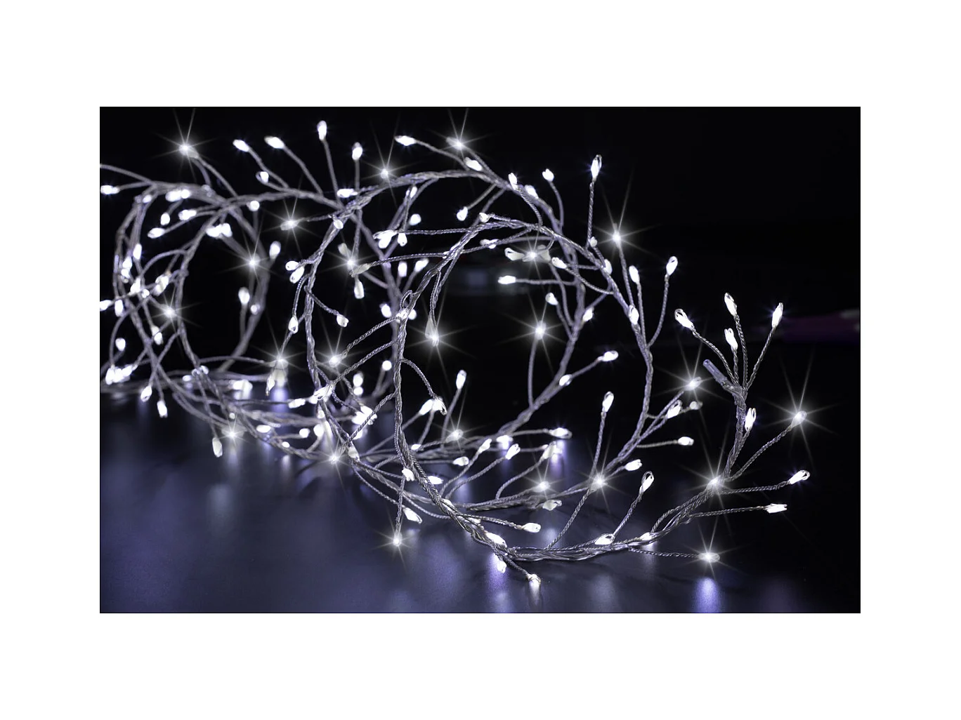 Guirlande lumineuse Boa 5 mètres 400 MicroLED Blanc chaud 8 Jeux de lumière