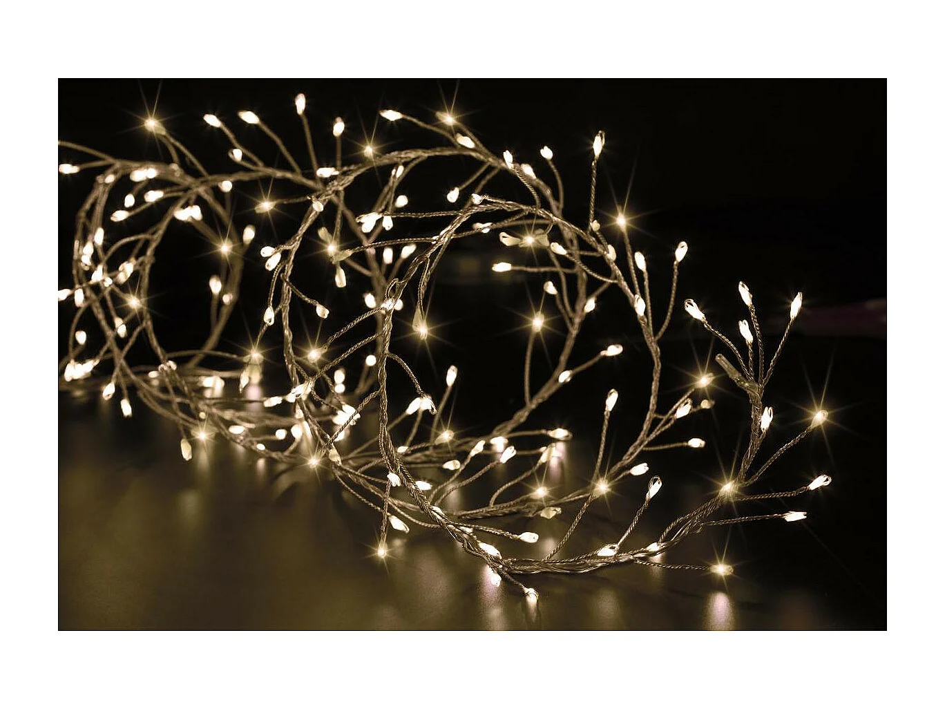 Guirlande lumineuse Boa 5 mètres 400 MicroLED Blanc chaud 8 Jeux de lumière