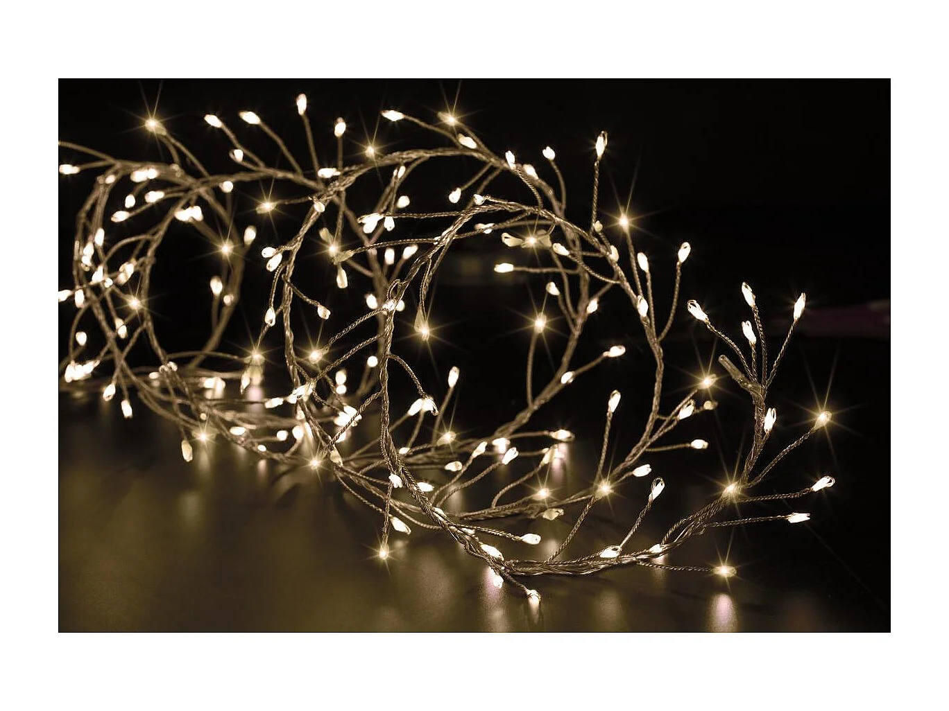 Guirlande lumineuse Boa 5 mètres 400 MicroLED Blanc chaud 8 Jeux de lumière