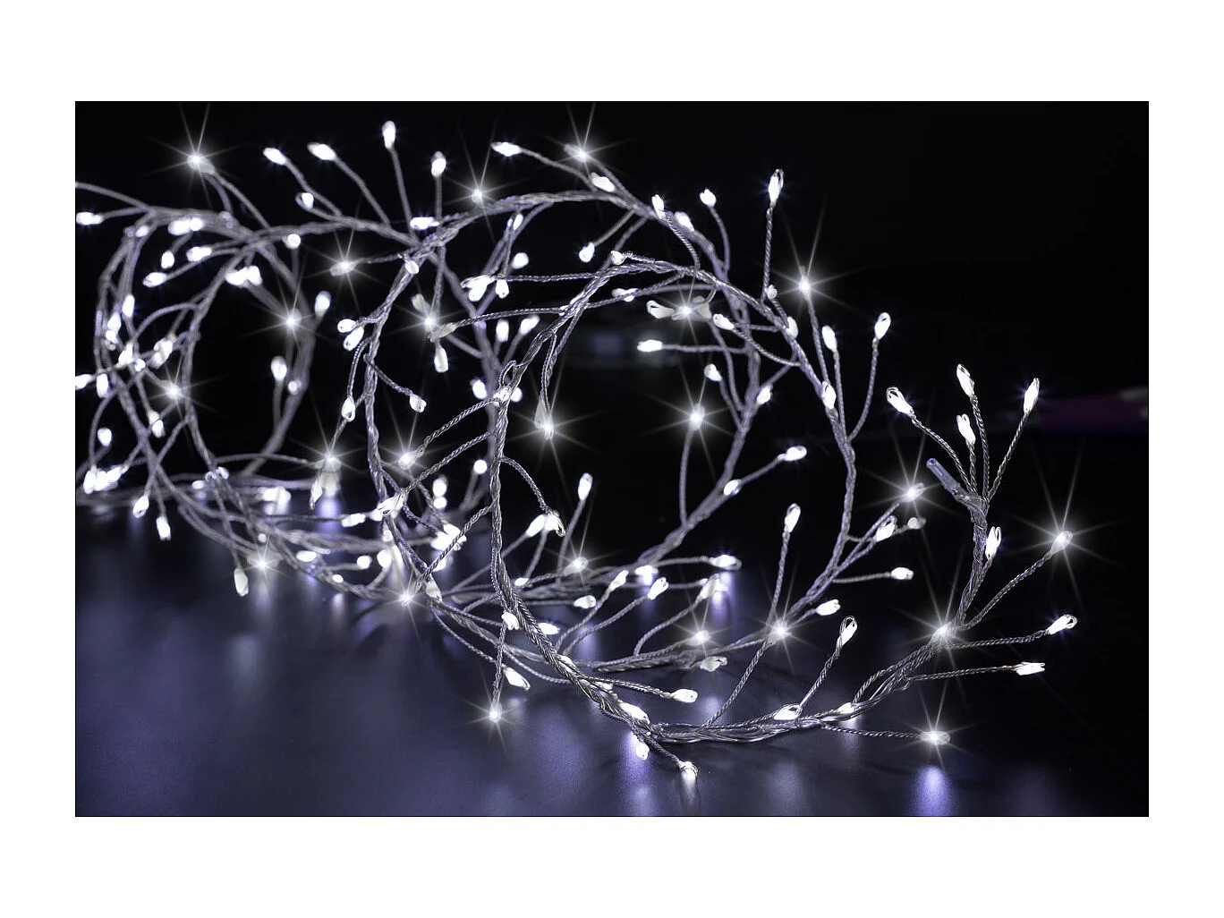 Guirlande lumineuse Boa 5 mètres 400 MicroLED Blanc chaud 8 Jeux de lumière