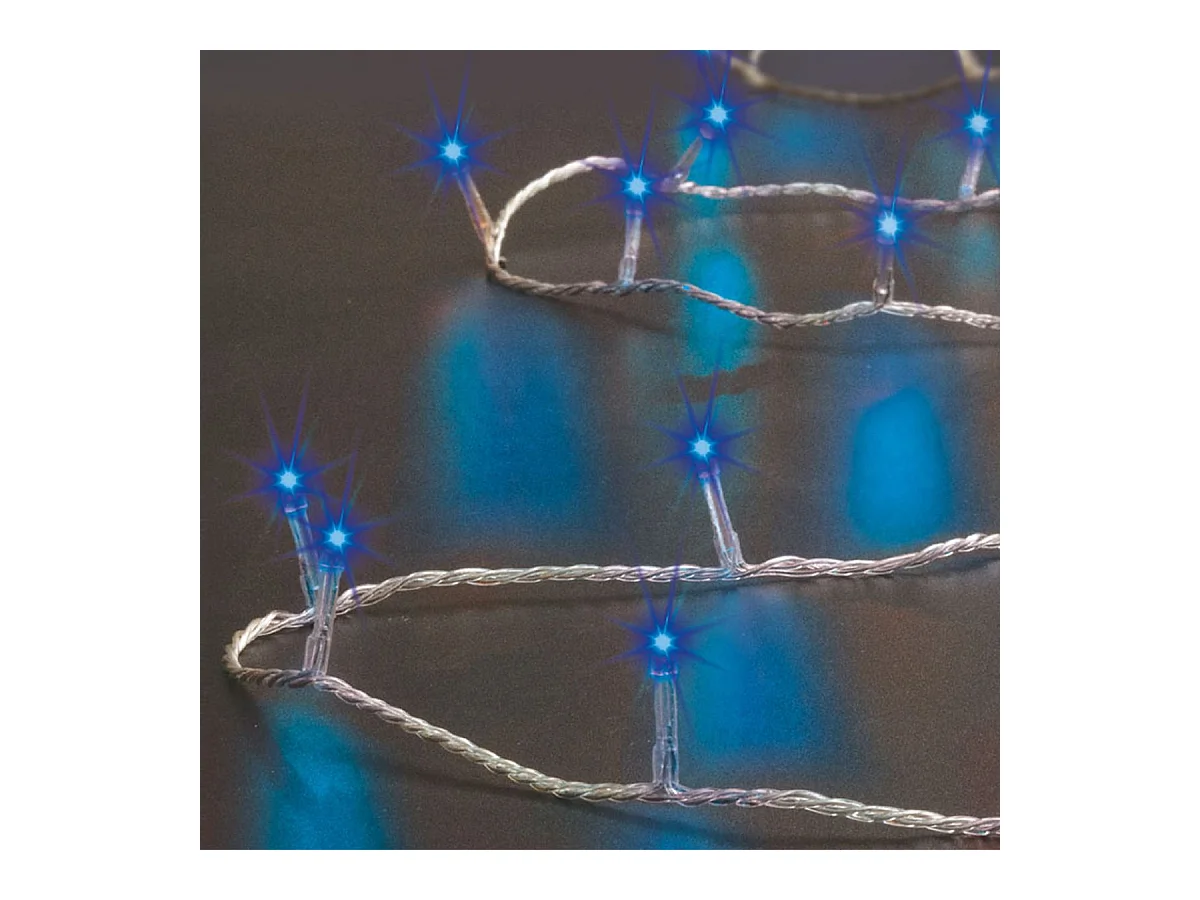 Guirlande Lumineuse Extérieur 20 mètres 200 LED Bleu et 8 jeux de lumière