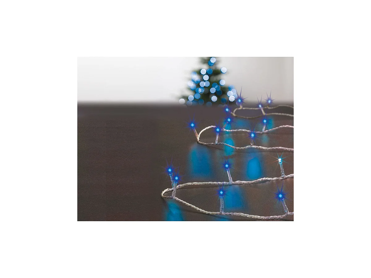 Guirlande Lumineuse Extérieur 20 mètres 200 LED Bleu et 8 jeux de lumière