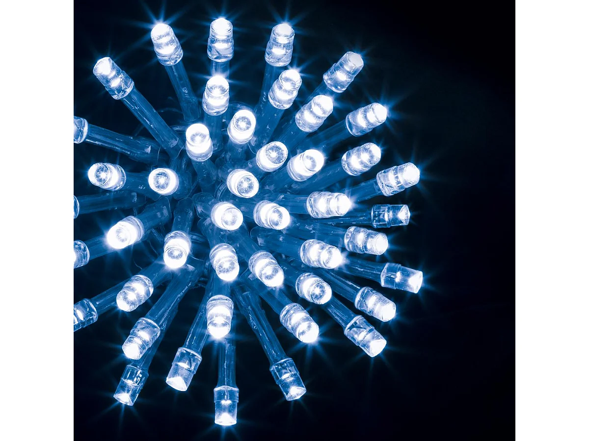Guirlande Lumineuse Extérieur 20 mètres 200 LED Bleu et 8 jeux de lumière