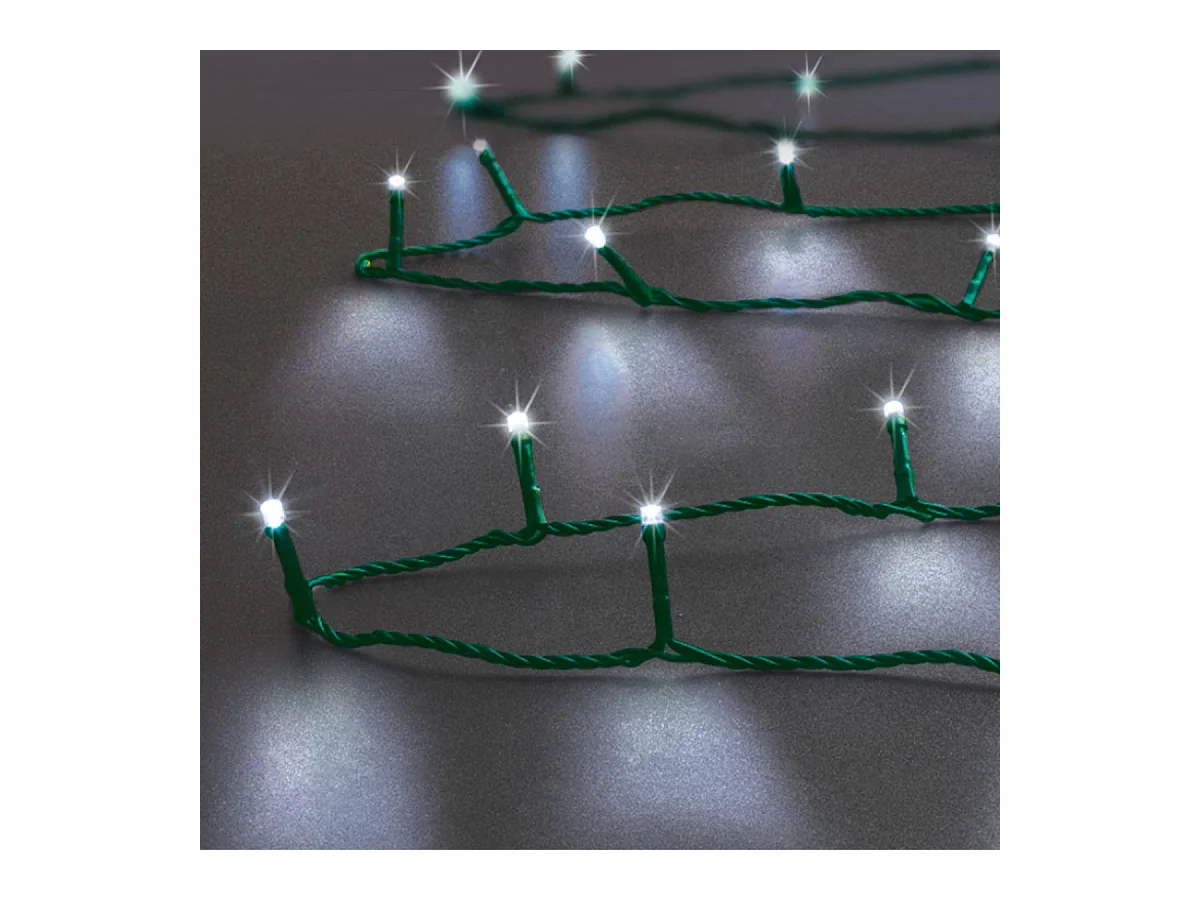 Guirlande Lumineuse Extérieur  24 m 240 LED Blanc froid 8 jeux de lumière