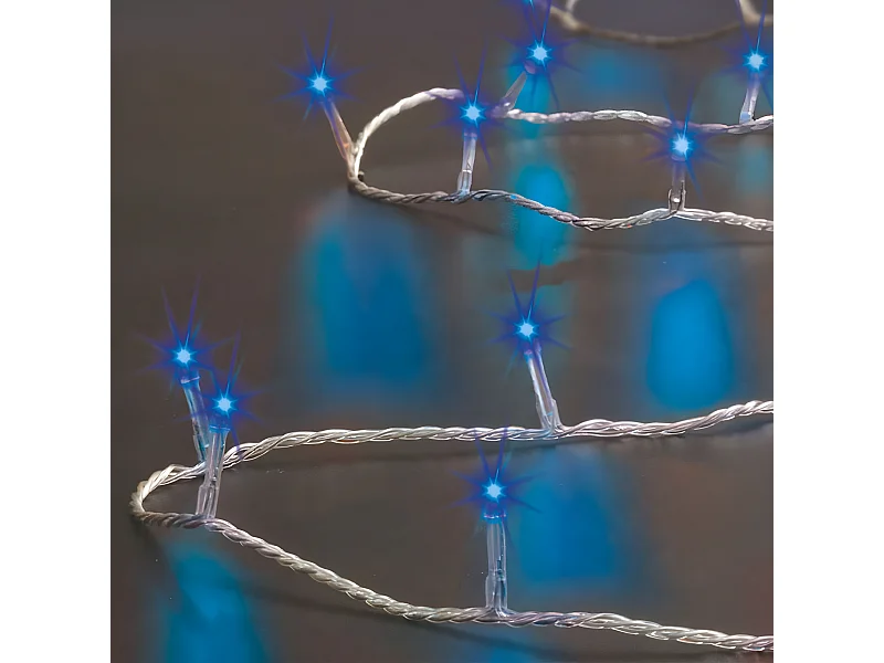 Guirlande Lumineuse Extérieur 30 m 300 LED Bleu et 8 jeux de lumière