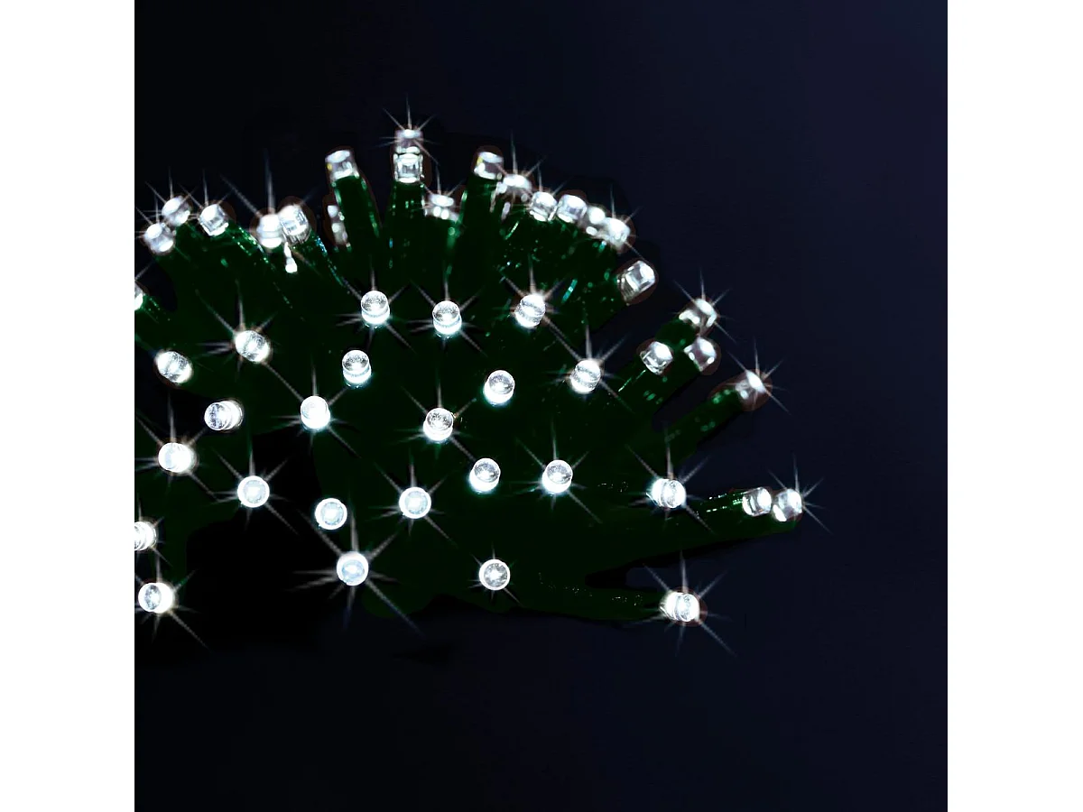 Guirlande lumineuse solaire 100 LED Blanc froid 10 Mètres et 8 jeux de lumière