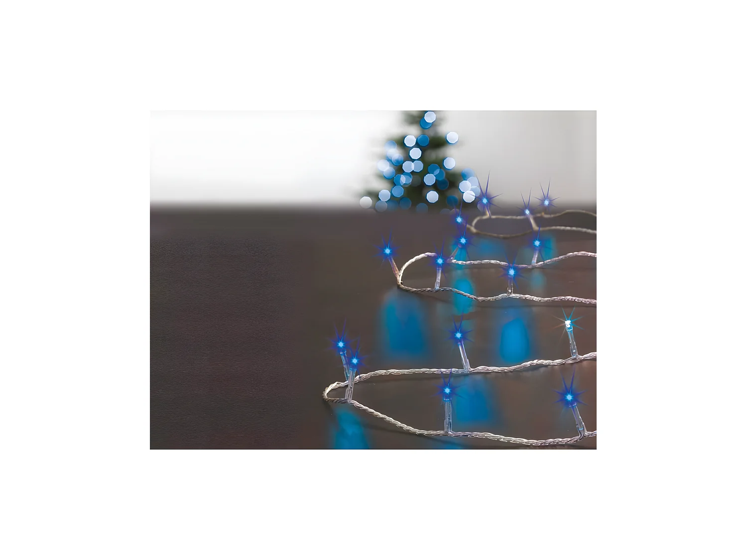 Guirlande Lumineuse Extérieur 50 mètres 500 LED Bleu et 8 jeux de lumière