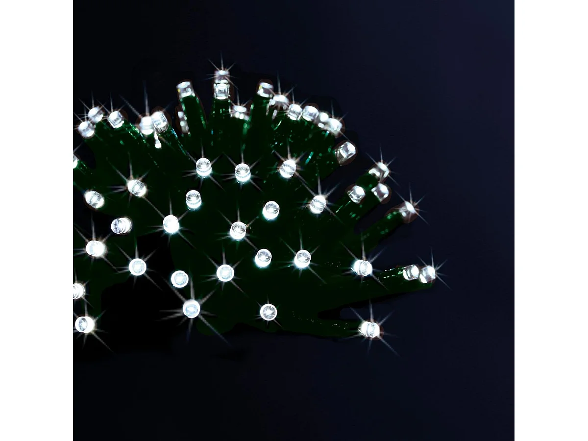 Guirlande lumineuse solaire 200 LED Blanc froid 20 Mètres et 8 jeux de lumière