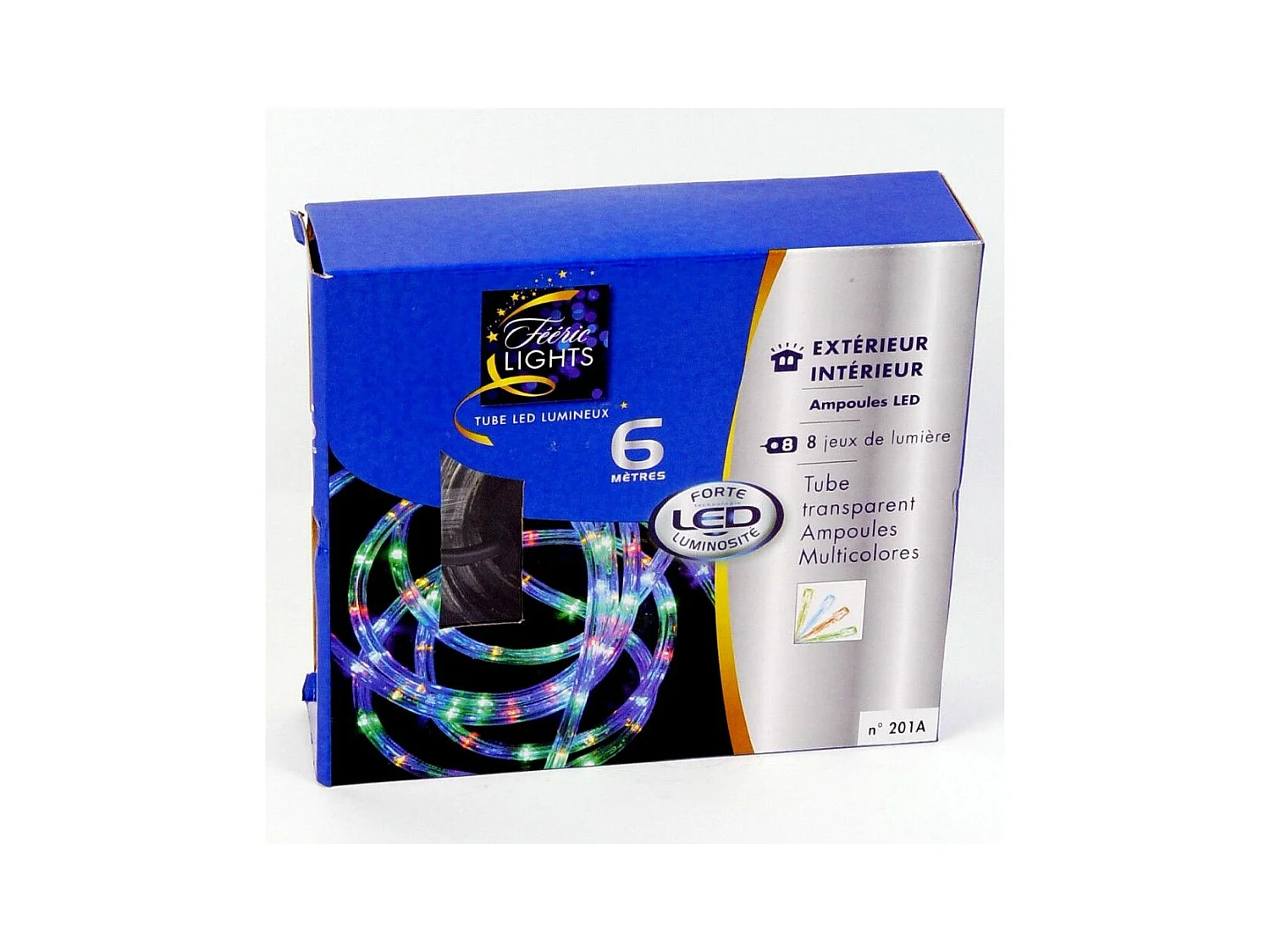Guirlande Lumineuse Extérieur Tube 24 m 432 LED Multicolore 8 jeux de lumière