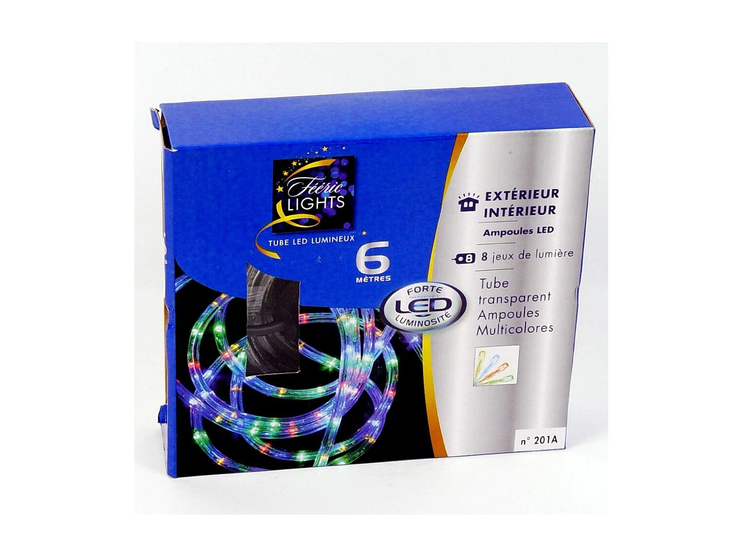 Guirlande Lumineuse Extérieur Tube 24 m 432 LED Multicolore 8 jeux de lumière