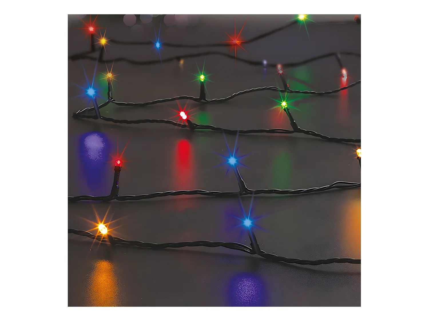 Guirlande lumineuse  solaire 5 Mètres 50 LED Multicolore 8 jeux de lumière