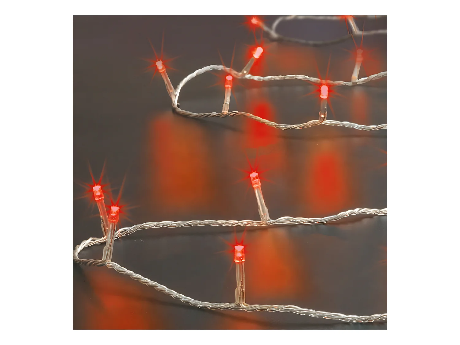 Guirlande Lumineuse Extérieur 50 mètres 500 LED Rouge 8 jeux de lumière