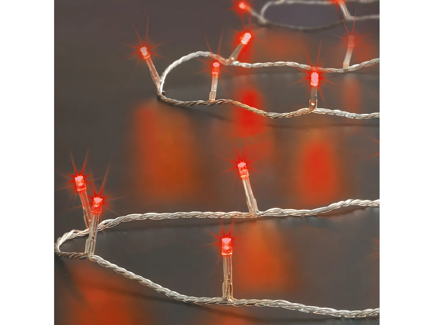 Guirlande Lumineuse Extérieur 50 mètres 500 LED Rouge 8 jeux de lumière