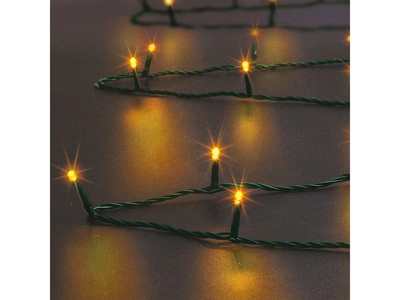 Guirlande lumineuse solaire 5 Mètres 50 LED Blanc chaud 8 jeux de lumière