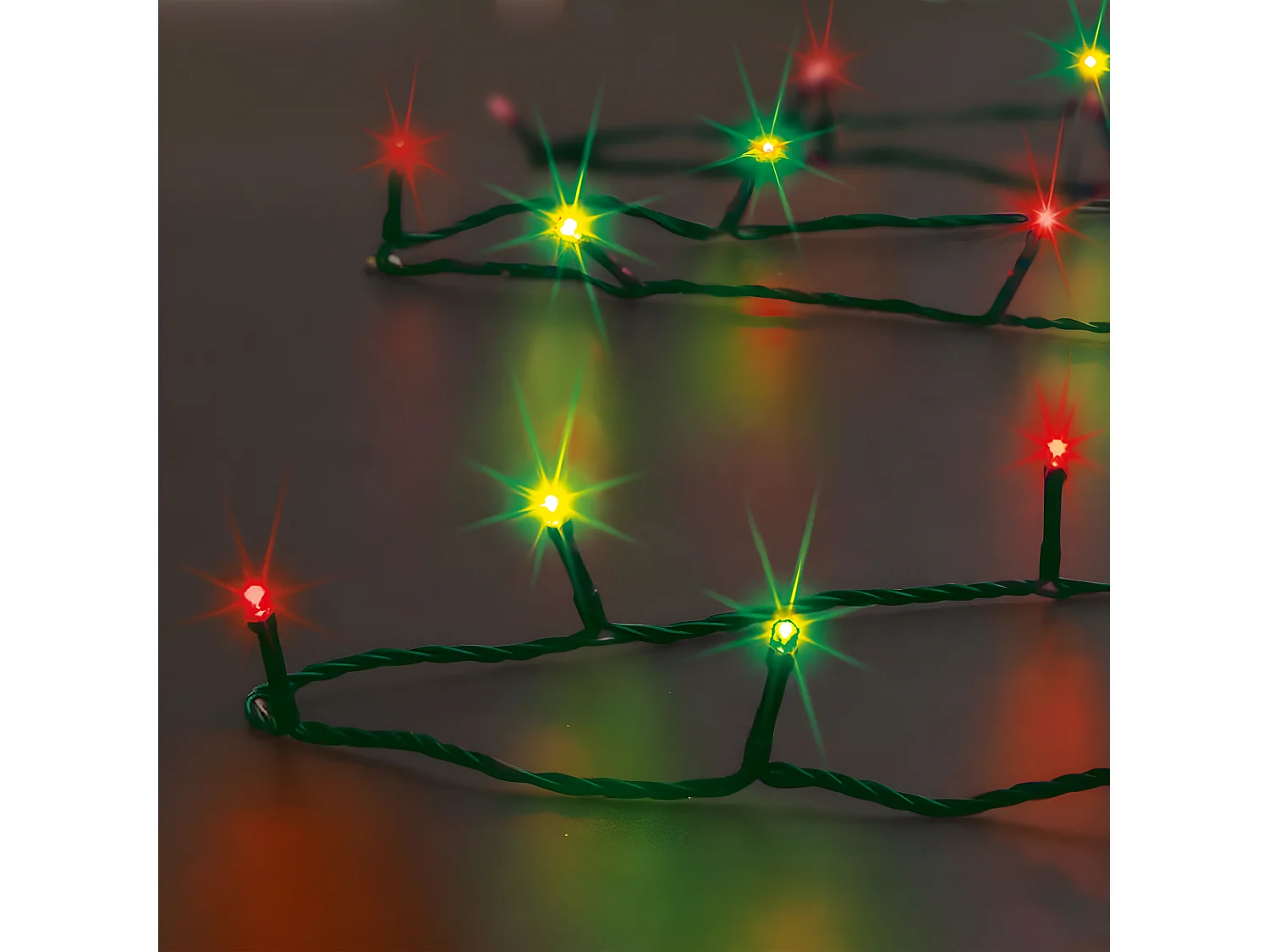 Guirlande Lumineuse Extérieur 20 mètres 200 LED Rouge et Vert et 8 jeux de lumière