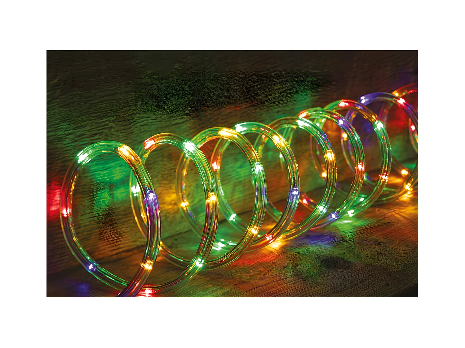 Guirlande Lumineuse Extérieur Tube 18 m 324 LED Multicolore 8 jeux de lumière