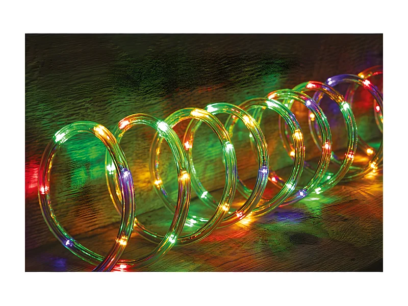 Guirlande Lumineuse Extérieur Tube 18 m 324 LED Multicolore 8 jeux de lumière