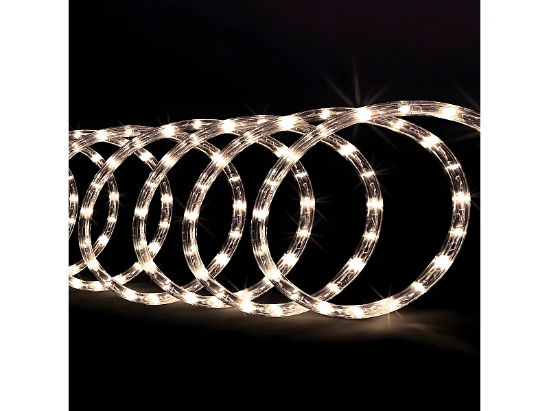 Guirlande Lumineuse Extérieur Tube 6 m 108 LED Blanc chaud 8 jeux de lumière