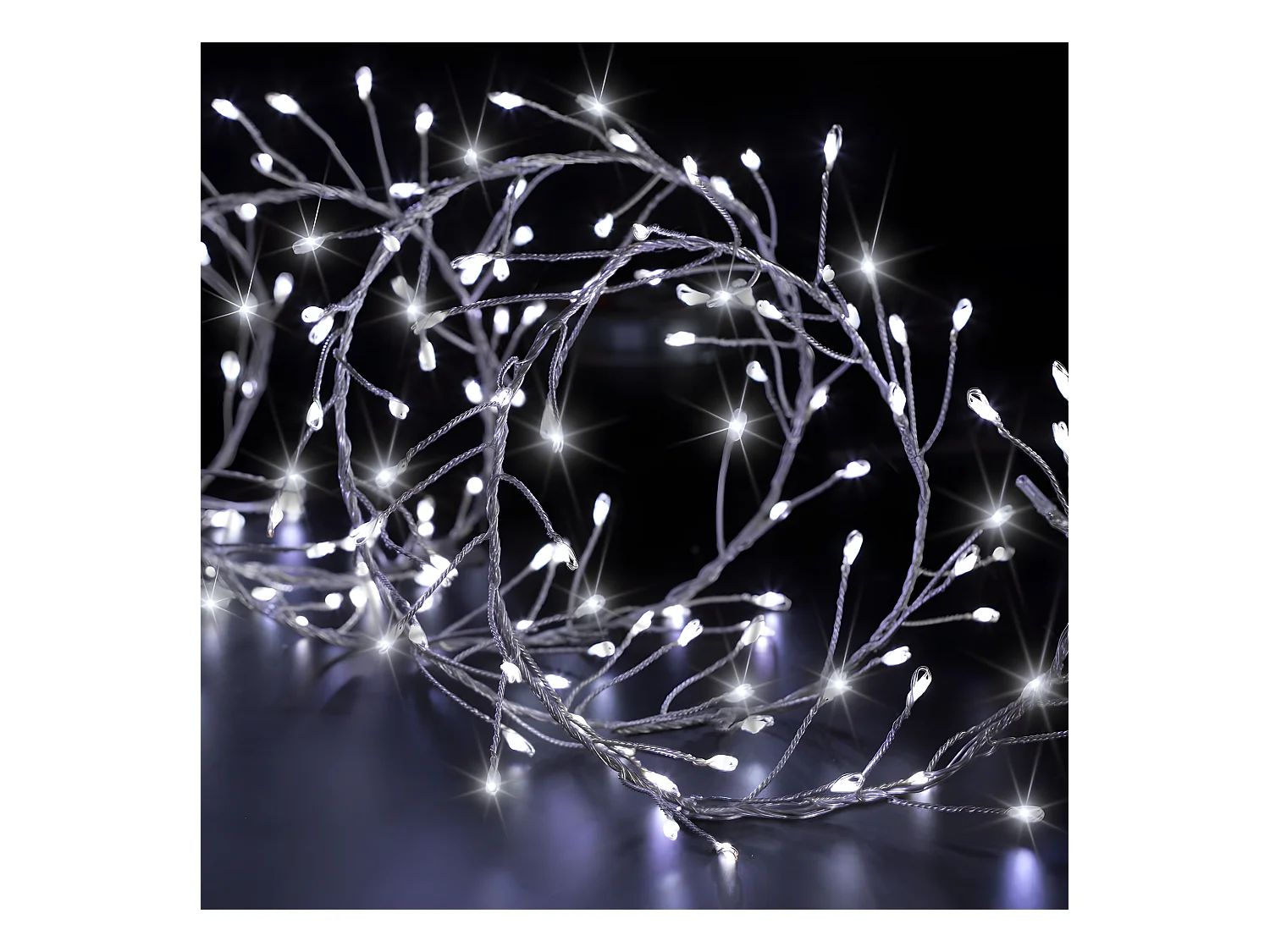 Guirlande lumineuse Boa 5 mètres 400 MicroLED Blanc froid 8 Jeux de lumière