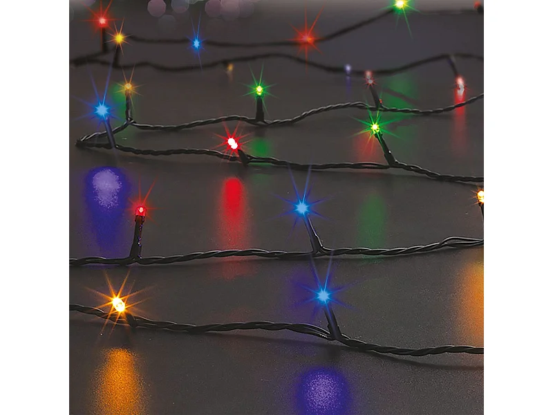 Guirlande lumineuse solaire 200 LED Multicolore 20 Mètres et 8 jeux de lumière