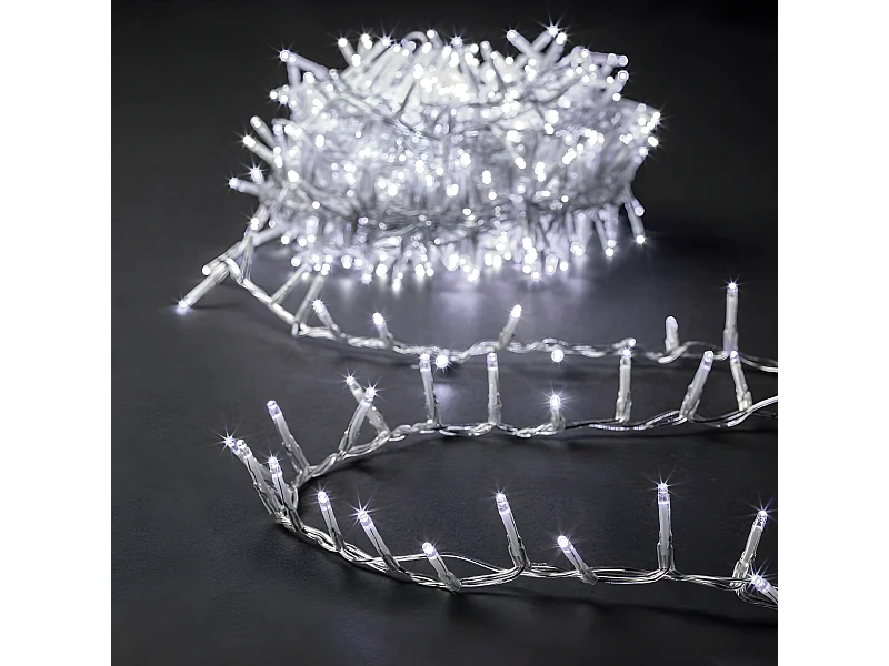 Guirlande Lumineuse Extérieur 25 m 1000 LED Blanc froid et 8 jeux de lumière