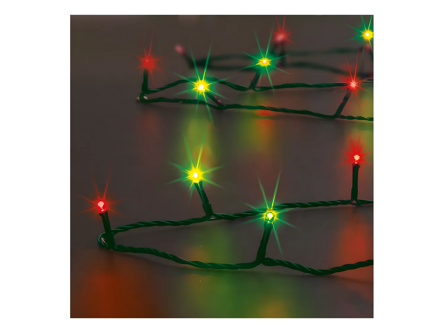 Guirlande Lumineuse Extérieur 10 mètres 100 LED Rouge et Vert 8 jeux de lumière