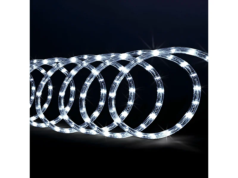 Guirlande Lumineuse Extérieur Tube 6 m 108 LED Blanc froid 8 jeux de lumière