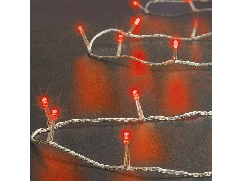 Guirlande Lumineuse Extérieur 20 mètres 200 LED Rouge et 8 jeux de lumière