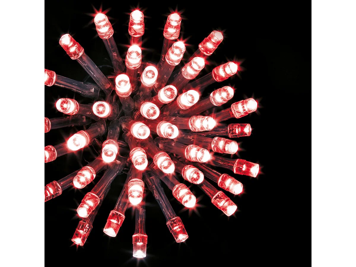 Guirlande Lumineuse Extérieur 20 mètres 200 LED Rouge et 8 jeux de lumière