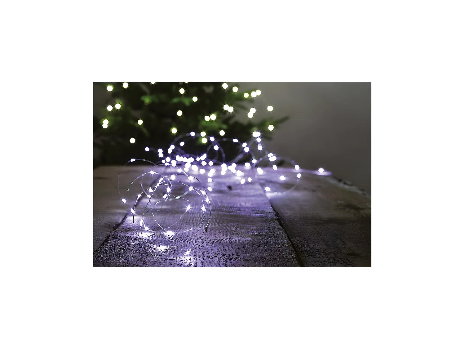 Guirlande lumineuse solaire 20 mètres 200 MicroLED Blanc froid 8 jeux de lumière